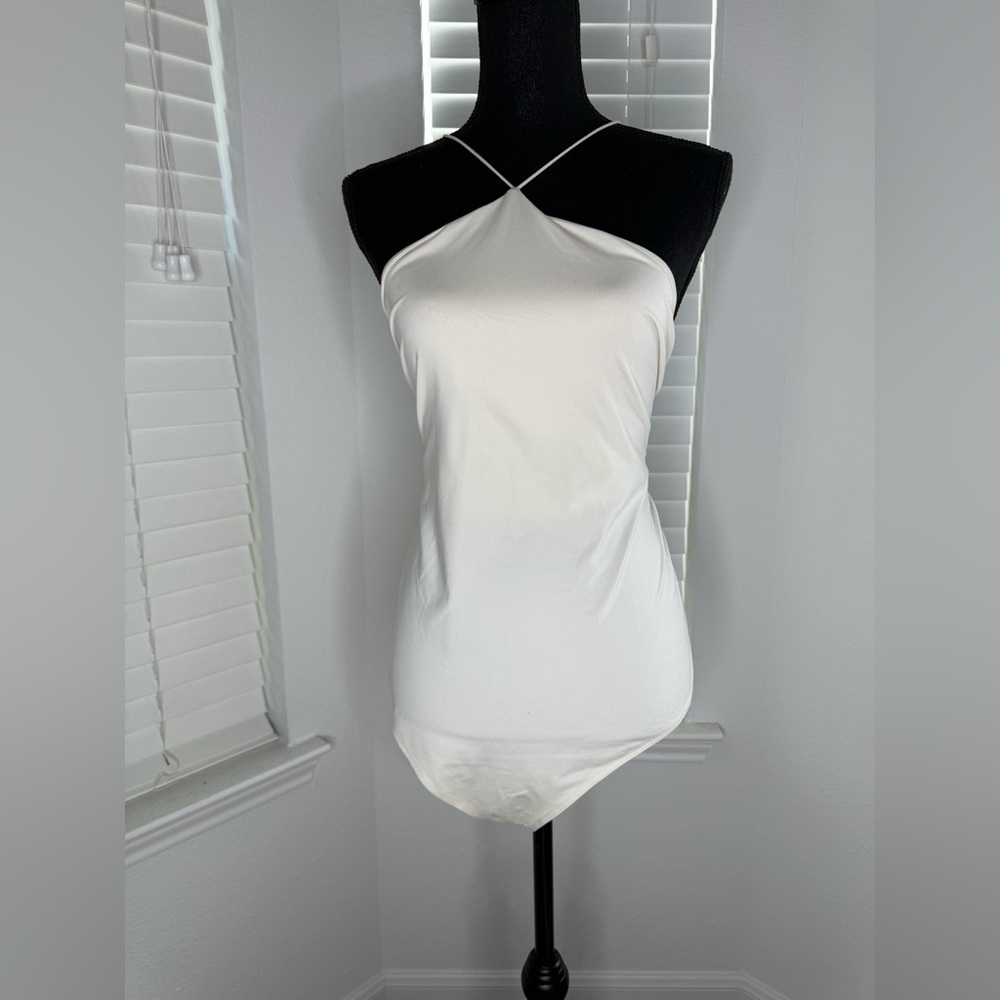 H&M Cream Halter Bodysuit
